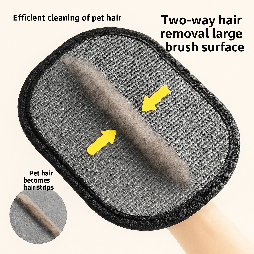 Pet Hair Removal Glove – Quick & Reusable Cleaner for Dog & Cat Hair