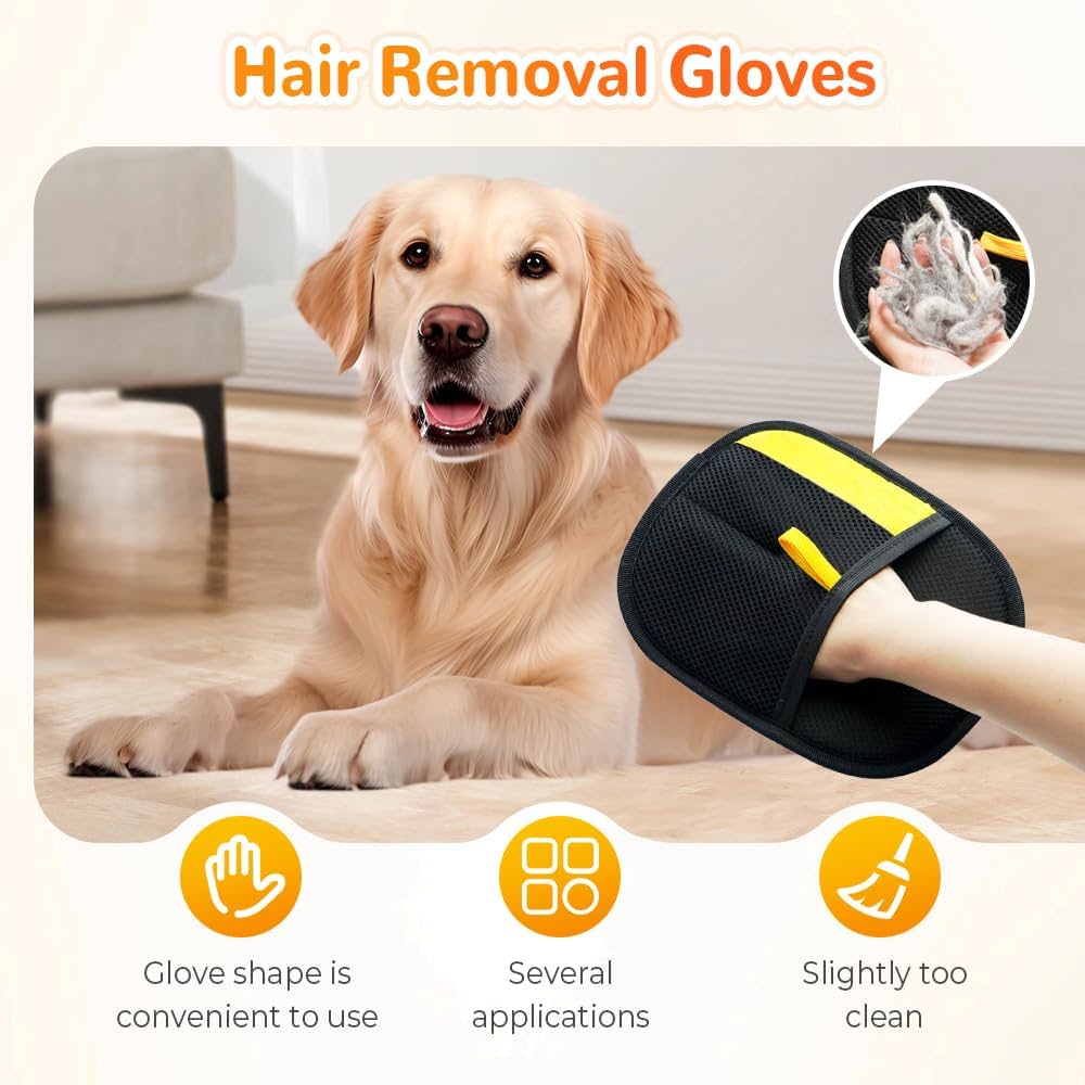 Pet Hair Removal Glove – Quick & Reusable Cleaner for Dog & Cat Hair