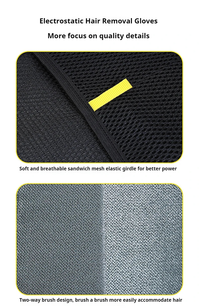 Pet Hair Removal Glove – Quick & Reusable Cleaner for Dog & Cat Hair